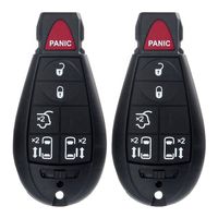 SCITOO Replacement fit for 2X Uncut 6 Buttons Keyless Entry Remote Car Key Fob 2008-2014 Chrysler Town Country/Dodge Grand Caravan M3N5WY783X IYZ-C01C