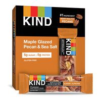 KIND Bars, Maple Glazed Pecan & Sea Salt, Gluten Free, Low Sugar, 4 Count (Pack of 12)