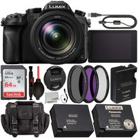 Panasonic Lumix DMC-FZ2500 Digital Camera with Starter Accessory Bundle - Includes: SanDisk Ultra 64GB SDXC Memory Card, Extended Life Battery, Carrying Case, 1-Year Seller's Supplied Warranty & More