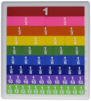 School Smart Color-Coded Fraction Tiles - Set of 51 - Multiple Colors