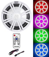 KICKER 45KMF104 10" Free Air Marine Subwoofer Sub+White Grille w/LED's+Remote