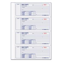 Rediform Prestige Money Receipt Books, Triplicate Carbonless, Hardcover, 200 Sets per Book (8L818)