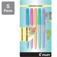 PILOT FriXion Light Pastel Collection Erasable Highlighters, Chisel Tip, Assorted Color Inks, 5-Pack (46543)