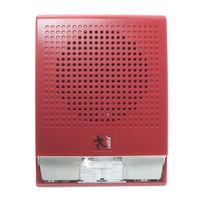 EST Edwards G4R-S7VM Genisis Configurable Wall-Mount Speaker Strobe, 70VRMS, Red