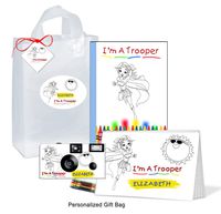I'm A Trooper - Gift Bag for GIRL - PERSONALIZED - get well gift for sick child. Be Brave. Be Strong.