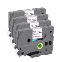 Chiphell 6-Pack Label Maker Tape Compatible with Brother Labelers PTD210 PTD400 PTD600 PTH110 and Others Use P Touch Label Tape TZ231 TZe231, 12mm (1/2 Inch) x 8m (26.2 ft) Laminated, Black on White