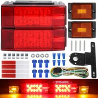 Linkitom Submersible LED Trailer Light Kit, Super Bright Brake Stop Turn Tail License Lights for Camper Truck RV Boat Snowmobile Under 80" Inch, IP68 Waterproof, DOT Approval