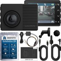 Garmin 66 Dash Cam 66W HDR 1440P Ultrawide Bundle | 180 Degree Viewing Angle | WiFi 1440P QHD GPS Voice Control | Parking Mode Cable and Installation Kit Included (New 2019)