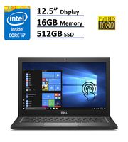 Dell Latitude 7000 7280 Business Ultrabook - 12.5in Gorilla Glass Touchscreen FHD (1920X1080), Intel i7-7600U, 512GB SSD, 16GB DDR4, Backlit Keys, FP Reader, Windows 10 Pro (Renewed)