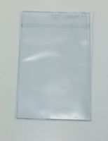 Amram 4 Inch x 6 Inch Clear Vinyl Tag Holders 50 Pieces Plus 100 Cable Ties for Hanging