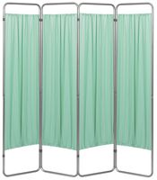 Omnimed 153094-15 Economy Privacy Screen with Vinyl Panels, Green, 4 Section