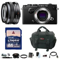 Olympus PEN-F Mirrorless Digital Camera w/ 17mm f/1.8 Lens & 16GB SD Card Bundle