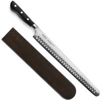 Nexus BD1N 12-inch Hollow Edge Brisket Slicing Knife with Magnetic Sheath, 63 Rockwell Hardness, American Stainless Steel with G10 Handle