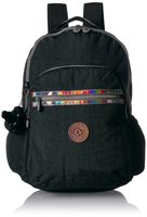 Kipling Seoul Go Laptop Backpack, Padded, Adjustable Backpack Straps, Zip Closure Laptop Backpack, Black