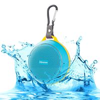 Ajusen Wireless V4.1 Bluetooth Speakers HD Powerful Surround Sound Waterproof Shockproof Ultra Portable Sport Speaker with Amazing Music Audio Effect for iPhone iPad HTC and more (blue)