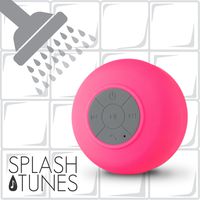 Splash Tunes - Waterproof Bluetooth Wireless Portable Shower Speaker by FRESHeTECH, Pink