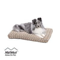 Plush Dog Bed | Ombré Swirl Dog Bed & Cat Bed | Mocha 29L x 21W x 2H-Inches for Medium Dog Breeds