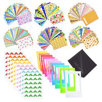 Sunmns Colorful Bundle Set Accessories for Fujifilm Instax Mini 9/8/ 90/70 Instant Film Camera, Include Film Border Sticker, Desk Frames, Photo Corner Sticker
