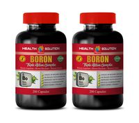 Bone Health Supplements Women - Boron Triple Action Complex - Non GMO - Boron Bulk Supplements - 2 Bottles 400 Capsules