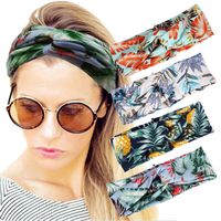 4 Pack Women Headband Boho Floal Style Criss Cross Head Wrap Hair Band set6