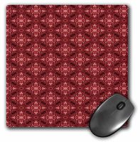 3dRose LLC 8 x 8 x 0.25 Inches Mouse Pad, Pretty Pink and Red Fuzzy Diamond Shapes Pattern (mp_168254_1)