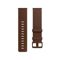 Fitbit Versa Family Accessory Band, Official Fitbit Product, Premium Horween Leather, Cognac, Large