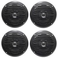 (4) Rockville MS525B 5.25" 800 Watt Waterproof Marine Boat Speakers 2-Way Black