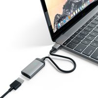 Satechi Aluminum Type-C HDMI Adapter 4K (60Hz) - Compatible with 2016/2017/2018 MacBook Pro, 2018 MacBook Air, 2018 iPad Pro, 2015/2016/2017 MacBook, Microsoft Surface Go (Space Gray)