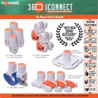 12 Piece 360 Quick Connect GoPro Bundle