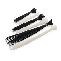 Cable Matters Combo Pack Assorted 200 Self-Locking 6+8+12-Inch Nylon Cable Ties (Tie Wraps, Zip Ties) in Black and White