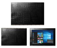 Decalrus - Protective Decal for Lenovo Yoga Book (10.1" Screen) Tablet Crocodile Skin Pattern Texture Skin Skins Decal for case Cover wrap CROyogabook10Black