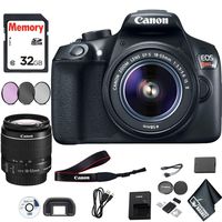 Canon EOS Rebel T6 DSLR Camera 18-55mm Lens 32GB Memory Card, Filter Kit, Battery Starter Package