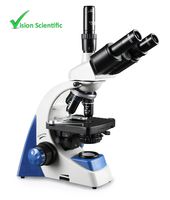 Vision Scientific VMU0005-TT Trinocular, 10x WF Eyepiece, 40x-1000x Magnification, LED Illumination, Coaxial Coarse & Fine Focus, Double Layer Mechanical Stage, 1.25 NA Abbe Condenser