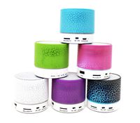 Led Light Bluetooth Round Mini 3W Portable BT Speaker with USB SD Card Slot Purple