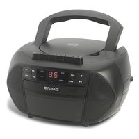 Craig Electronics - CD Boombox with AM/FM Stereo Radio and Cassette Player/Recorder