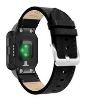 GELISHI Leather Watch Band Compatible with Garmin Forerunner 35 Watch, Top Leather Replacement Watch Strap with Stainless Metal Clasp for Garmin Forerunner 35 Watch (No Tracker)