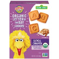 Earth's Best Organic Sesame Street Toddler Letter of the Day Cookies, Oatmeal Cinnamon, 5.3 oz. Box (Pack of 6)