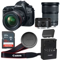 Canon EOS 5D Mark IV 30.4 MP CMOS Digital SLR Camera with 3.2-Inch LCD with EF 24-105mm f/3.5-5.6 IS STM Lens and EF 50mm f/1.8 STM Lens - Wi-Fi Enabled (Certified Refurbished)