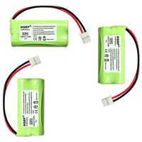 HQRP Cordless Phone Battery 3-Pack for VTech 89-1341-00-00 8913410000 BT175242 BT275242 Replacement + Coaster