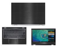 decalrus - Protective Decal for Acer Spin 1 SP111-32N (11.6" Screen) Laptop Black Texture Brushed Aluminum Skin Skins Decal for case Cover wrap BAacerSpin1_SP111-32nBack