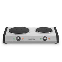 Cuisinart CB-60P1 Cast-Iron Double Burner, 11.5"(L) x 19.5"(W) x 2.5"(H), Silver