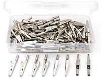 iExcell 100 Pcs 2"/51mm Steel Alligator Clips Crocodile Clamps,Silver Tone Nickel Plated, Come in a Plastic Case