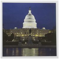 3dRose Washington DC Reflection of Capitol Building US09 BJA0045 Jaynes Gallery Greeting Cards, Set of 12 (gc_88979_2)