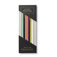 One Week of Mottos Pencil Set by Compendium - 7 graphite pencils, each with an inspiring motto for every day of the week