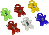 Adams People Shaped Magnet Clips, Assorted Color, Set of 6 - 3303-50-0569