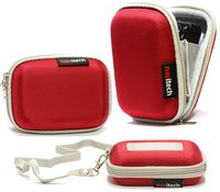 Navitech Red Water Resistant Hard Digital Camera Case Cover Compatible with The Nikon COOLPIX AW120