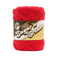 Lily Sugar 'N Cream  The Original Solid Yarn - (4) Medium Gauge 100% Cotton - 2.5 oz - Red -  Machine Wash & Dry