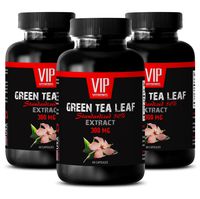 Natural Weight Loss Supplements That Really Work - Green Tea Leaf Extract - Green Tea Natural Pills - 3 Bottles 180 Capsules