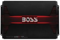 BOSS Audio Systems PT2200 Phantom 2200 Watt, 2 Channel, 2 4 Ohm Stable Class AB, Full Range, Bridgeable, Mosfet Car Amplifier with Remote Subwoofer Control