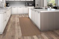 NewLife by GelPro Anti-Fatigue Designer Comfort Kitchen Floor Mat, 30x108", Tweed Light Walnut Stain Resistant Surface with 3/4" Thick Ergo-foam Core for Health and Wellness